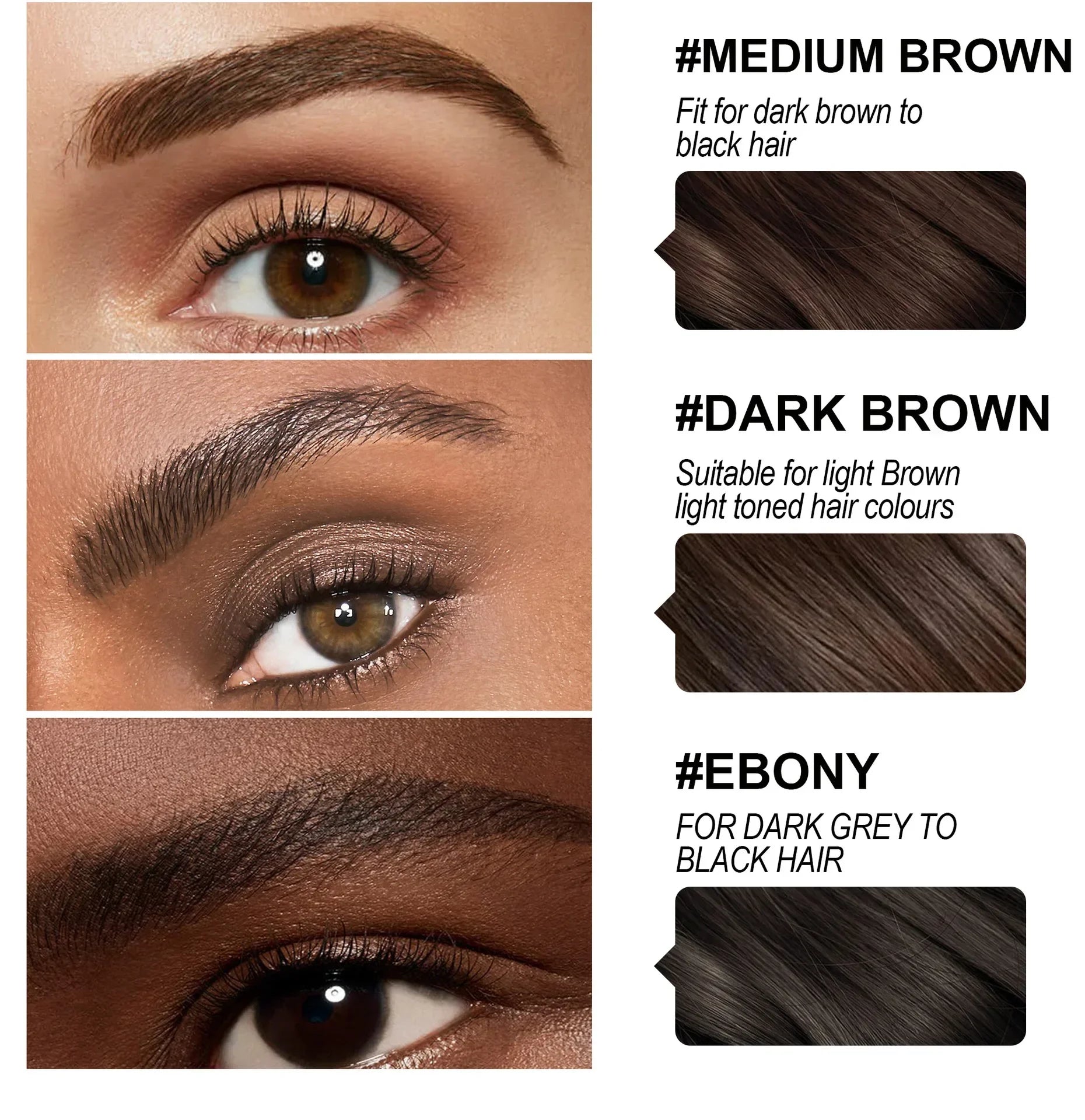Double-head eyebrow pencil is very thin, waterproof, three-dimensional, non-smudged, spiral eyebrow brush Eyebrow pencil