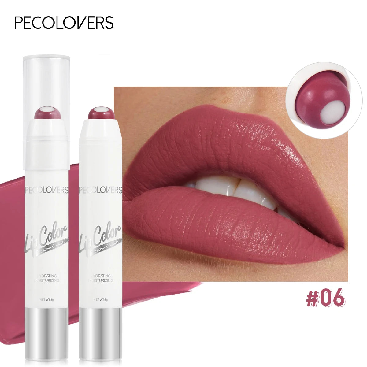 Moisturizing Rotating Lipstick Pen — Easy Color, Long-Lasting Lip Glaze