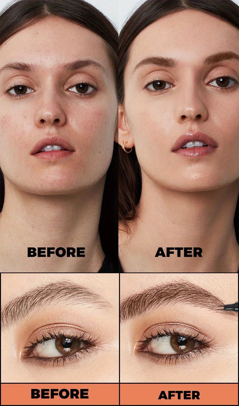 Waterproof Eyebrow Pencil - Dark & Light Brown