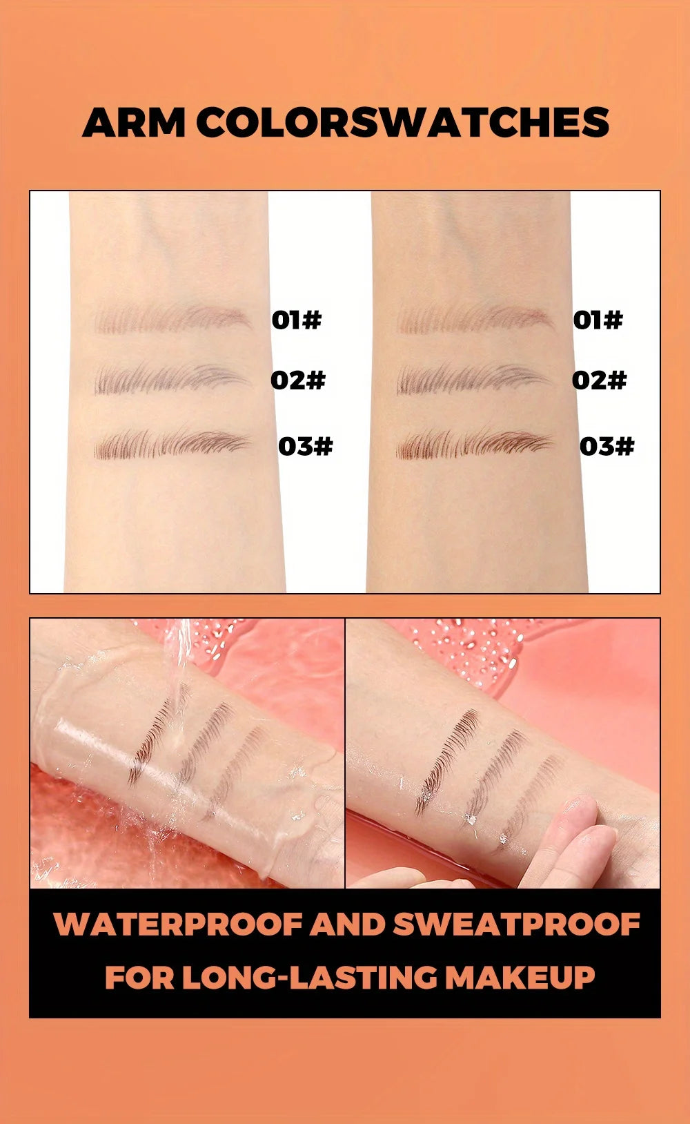Waterproof Eyebrow Pencil - Dark & Light Brown
