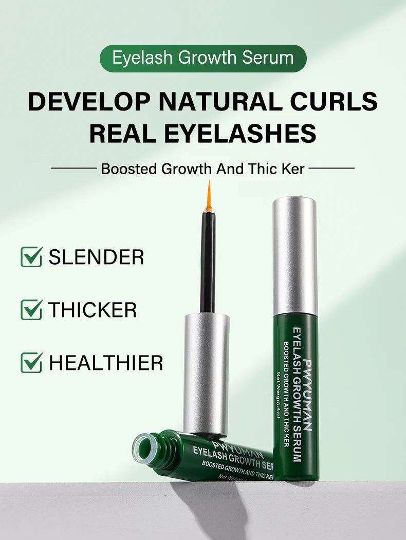 Fast Eyelash Growth Serum 7 Days Natural Eyelash Enhancer Longer Fuller Thicker Curling Lash Treatment Makeup Eye Care Products