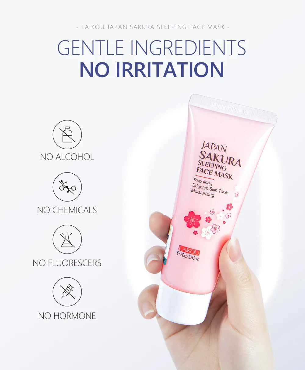 Japan Sakura Sleeping Face Mask — Moisturizing & Repairing Night Facial Mask