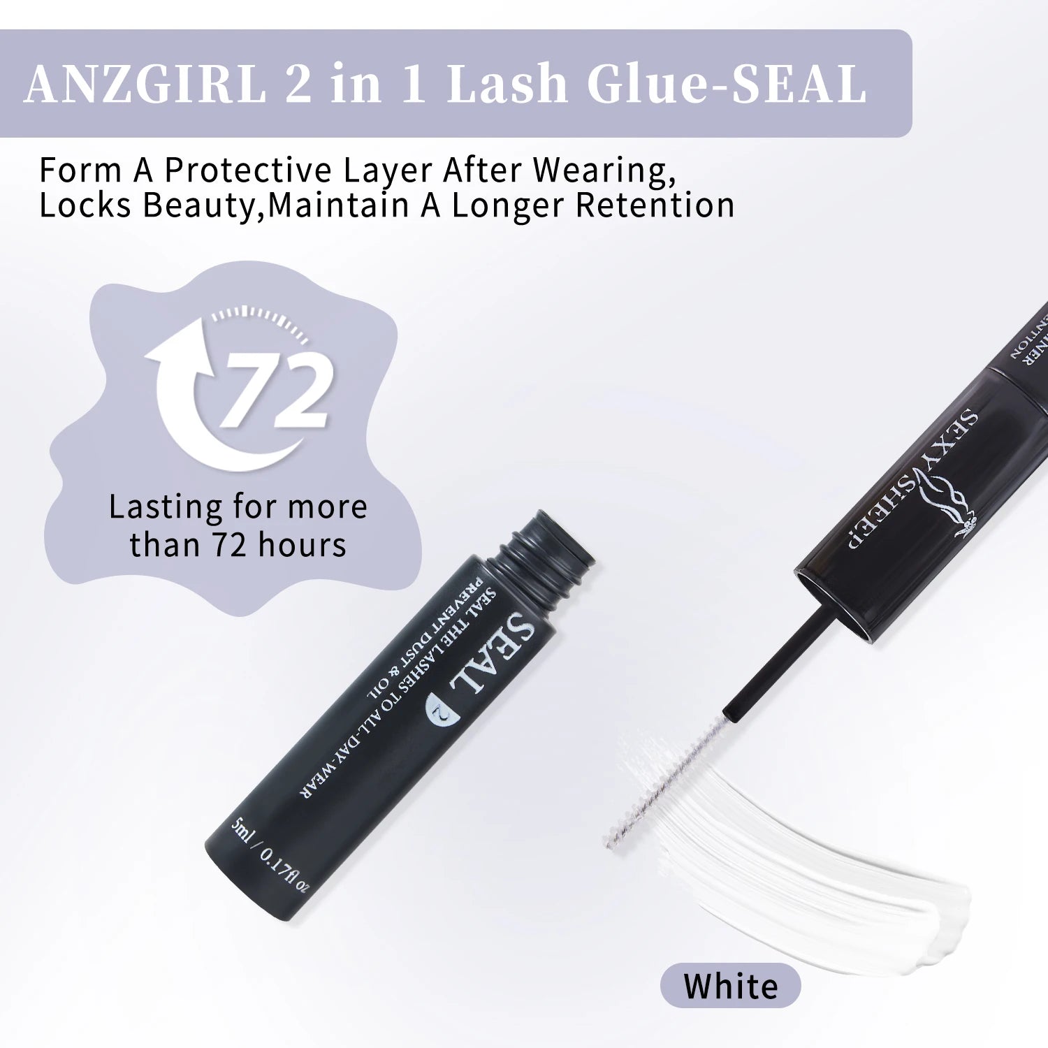 Lash Bond and Seal 10ml Individual Lashes Glue and Seal Super Strong Hold Lash Extension and Lash Glue Remover 5ml Kit