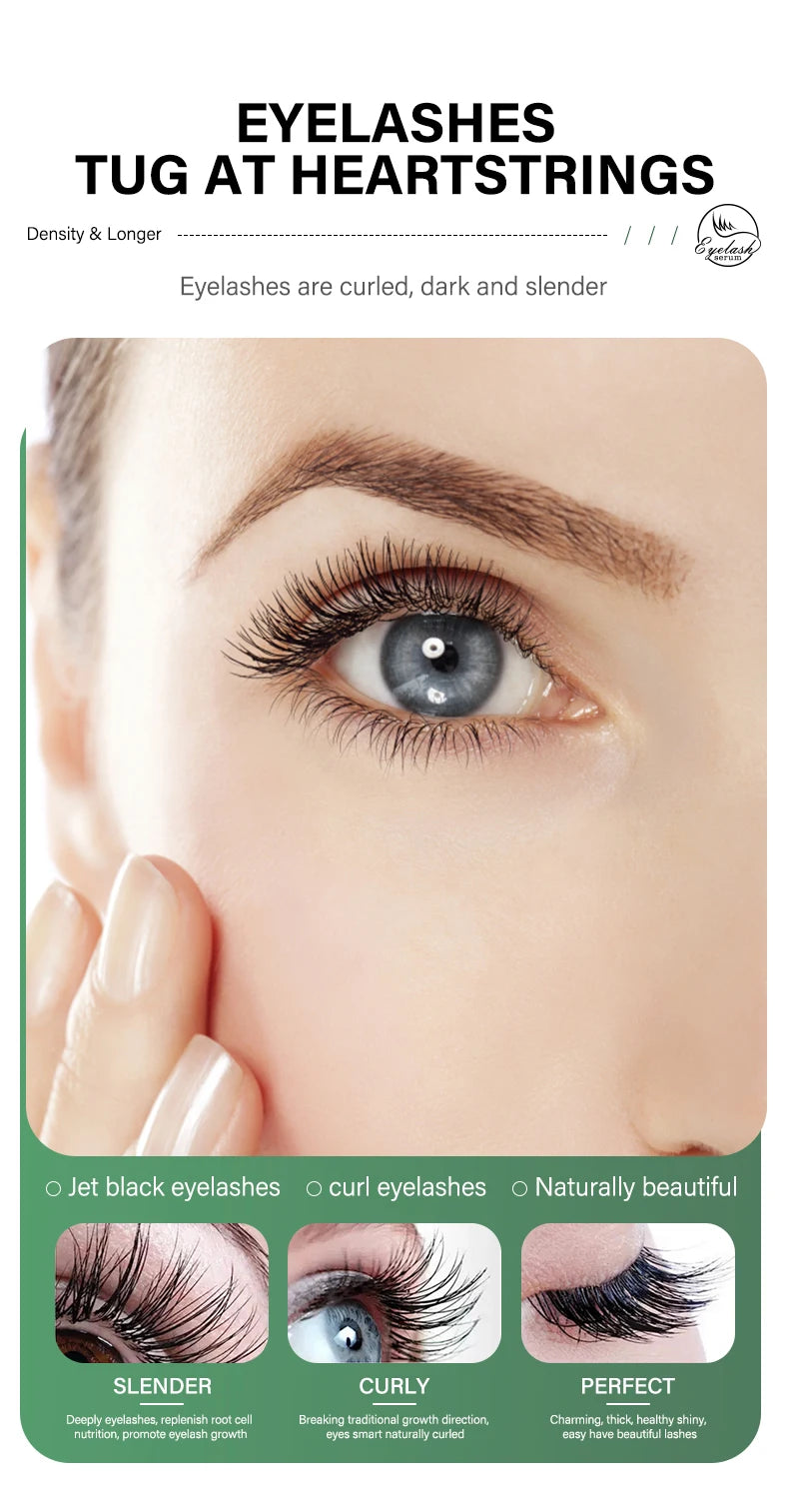 Fast Eyelash Growth Serum 7 Days Natural Eyelash Enhancer Longer Fuller Thicker Curling Lash Treatment Makeup Eye Care Products