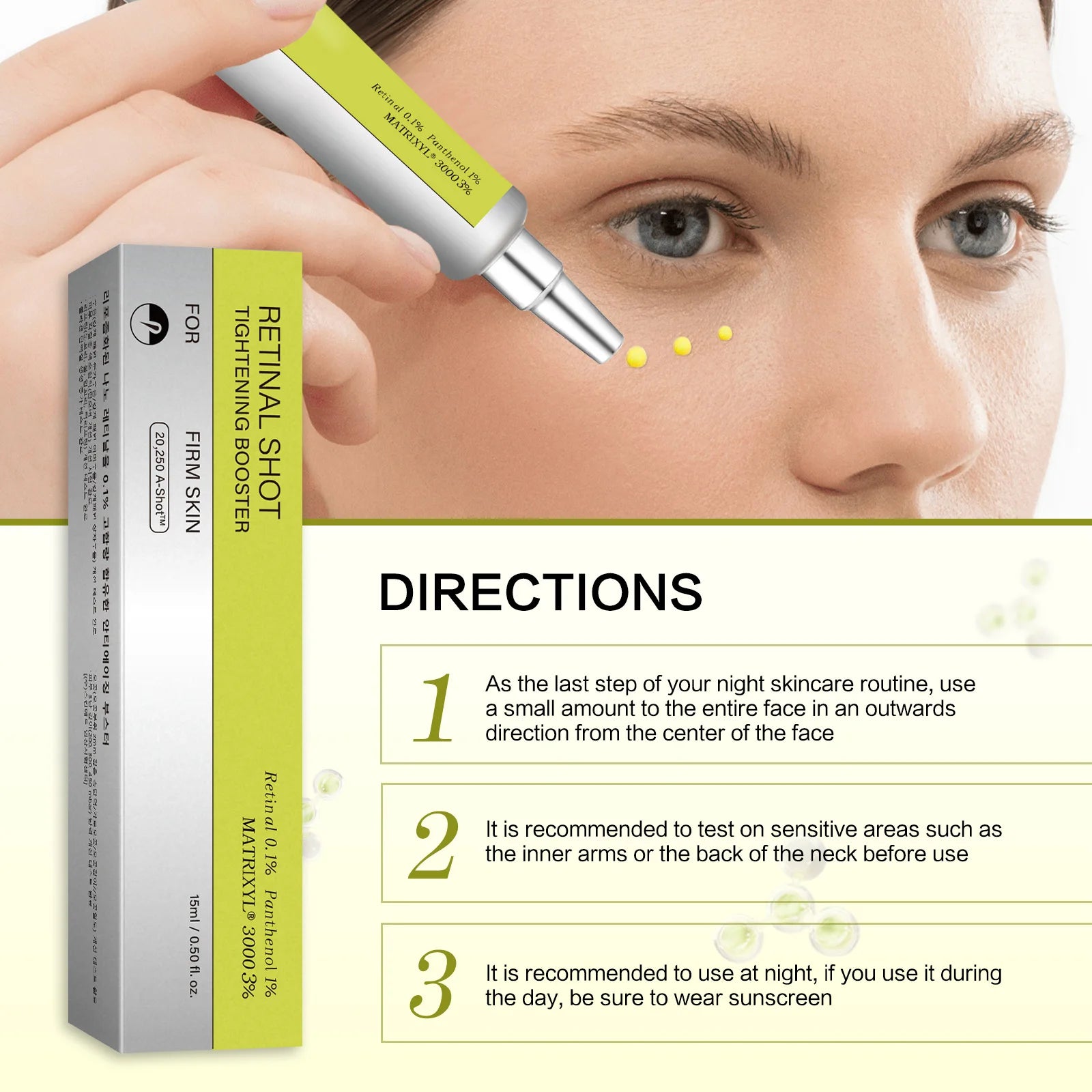Nano Retinal & MATRIXYL 3000 Firming Serum 15ml - Advanced Anti-Wrinkle Formula Tightens Skin & Minimizes Pores Effectively.