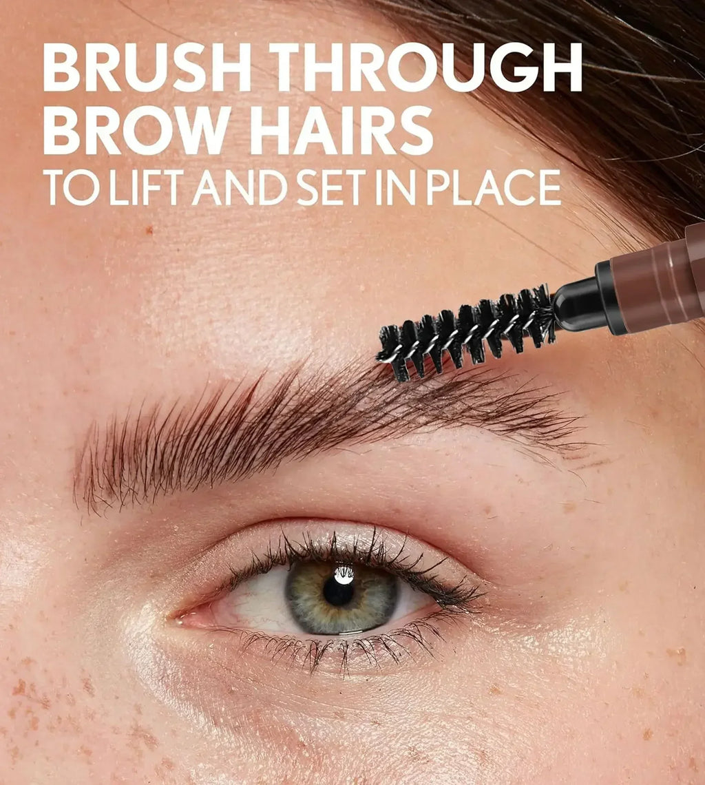 Double-Head Waterproof Eyebrow Pencil with Spiral Brush