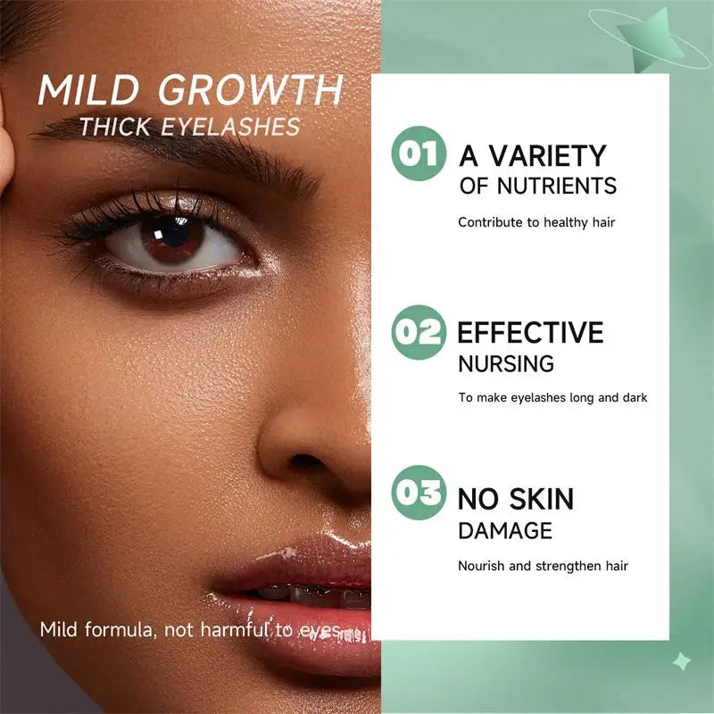 Fast Eyelash Growth Serum 7 Days Natural Eyelash Enhancer Longer Fuller Thicker Curling Lash Treatment Makeup Eye Care Products