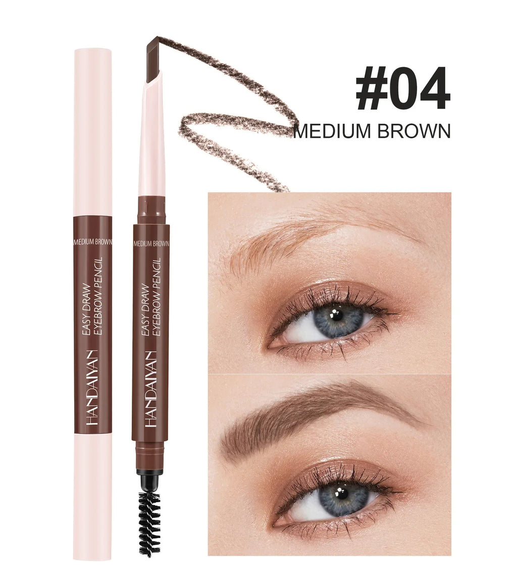 Double-head eyebrow pencil is very thin, waterproof, three-dimensional, non-smudged, spiral eyebrow brush Eyebrow pencil