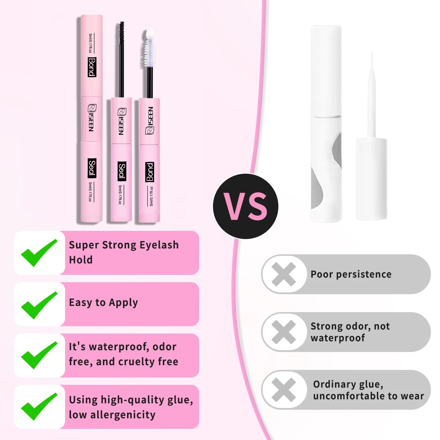 Lash Bond And Seal 10ml DIY Lash Extension And Lash Glue Remover 5ml Kit Long Lasting with Tweezers Eyelash curler Makeup Tool