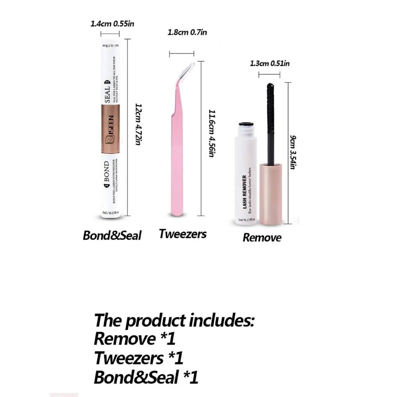 Lash Bond and Seal 10ml Individual Lashes Glue and Seal Super Strong Hold Lash Extension and Lash Glue Remover 5ml Kit
