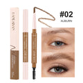 Double-Head Waterproof Eyebrow Pencil with Spiral Brush