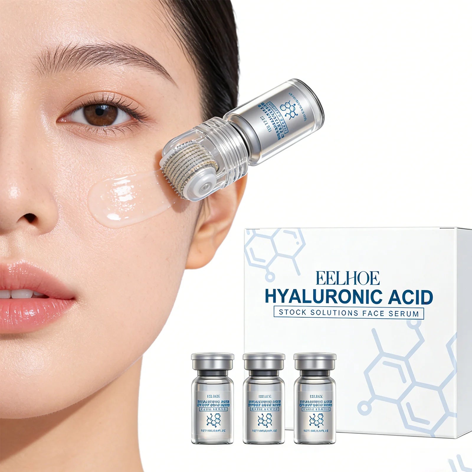 Niacinamide Microneedle serum Facial serum Kit 0.25mm Moisturizing Skin nourishing Winter skincare Face Roller Day cream 30ml