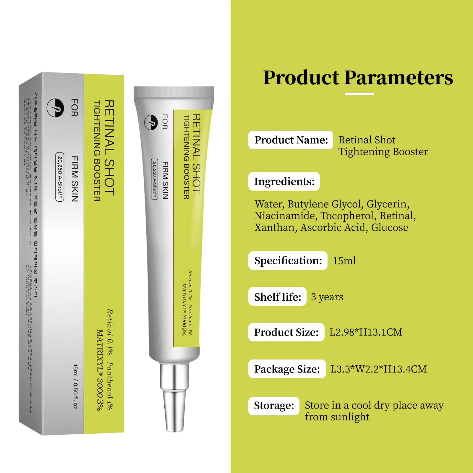 Nano Retinal & MATRIXYL 3000 Firming Serum 15ml - Advanced Anti-Wrinkle Formula Tightens Skin & Minimizes Pores Effectively.
