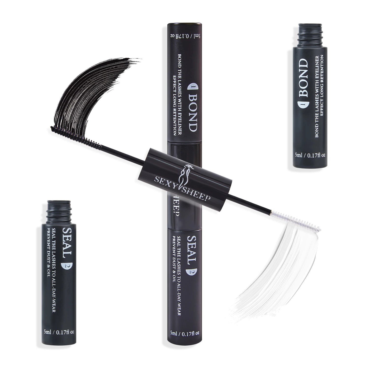 Lash Bond and Seal 10ml Individual Lashes Glue and Seal Super Strong Hold Lash Extension and Lash Glue Remover 5ml Kit