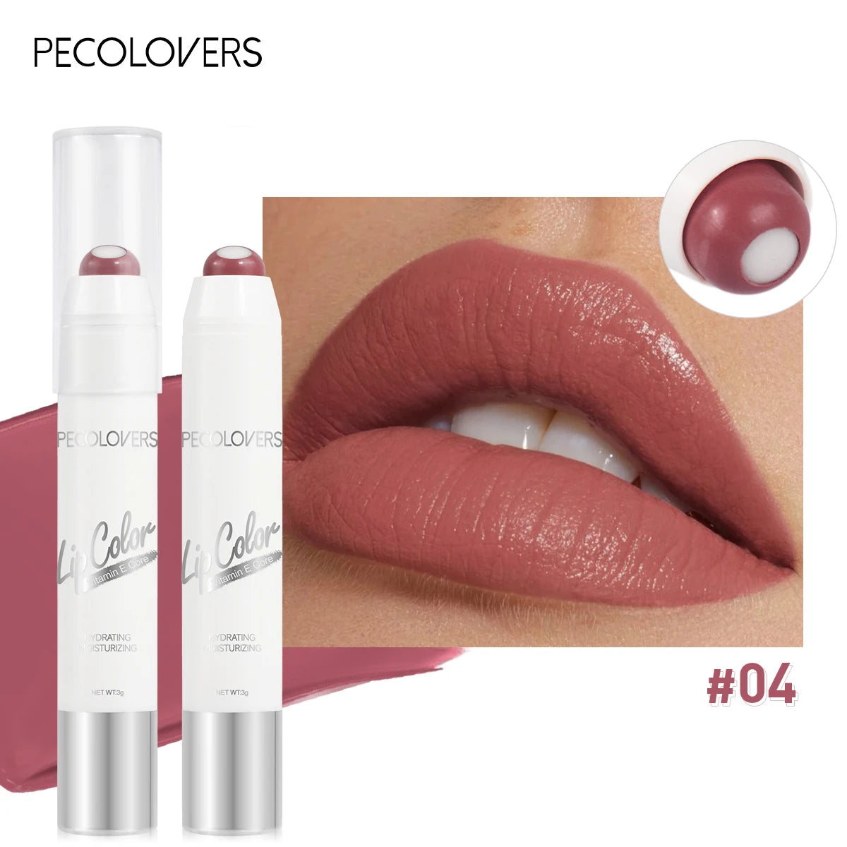 Moisturizing Rotating Lipstick Pen — Easy Color, Long-Lasting Lip Glaze
