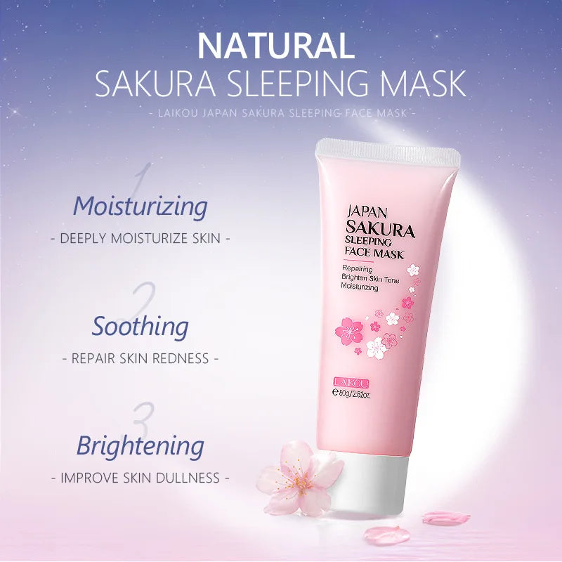 Japan Sakura Sleeping Face Mask — Moisturizing & Repairing Night Facial Mask