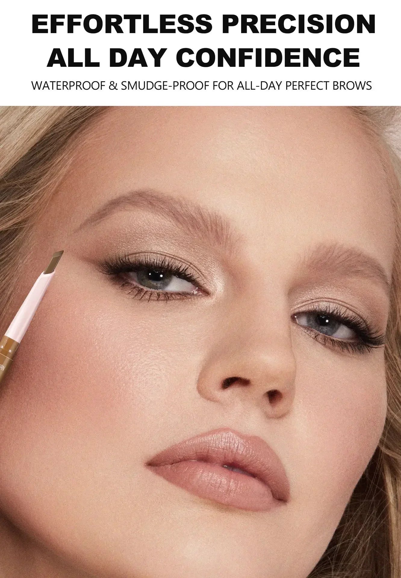 Double-Head Waterproof Eyebrow Pencil with Spiral Brush