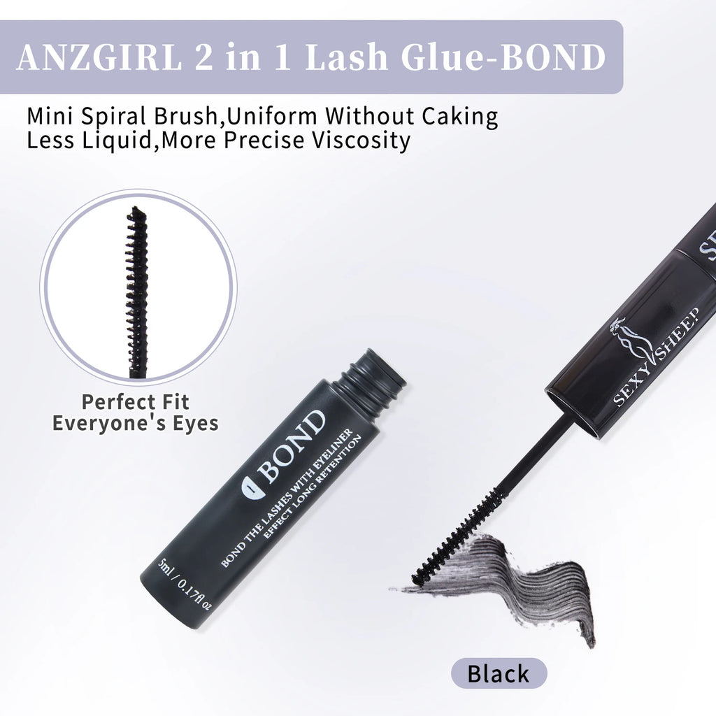 Lash Bond and Seal 10ml Individual Lashes Glue and Seal Super Strong Hold Lash Extension and Lash Glue Remover 5ml Kit