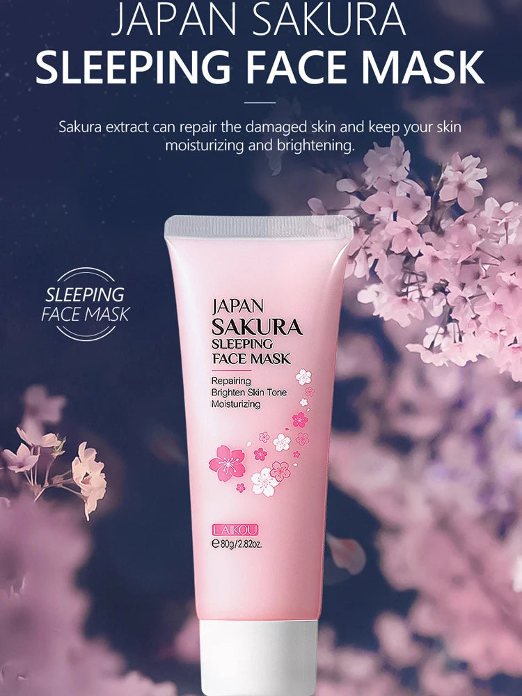 Japan Sakura Sleeping Face Mask — Moisturizing & Repairing Night Facial Mask