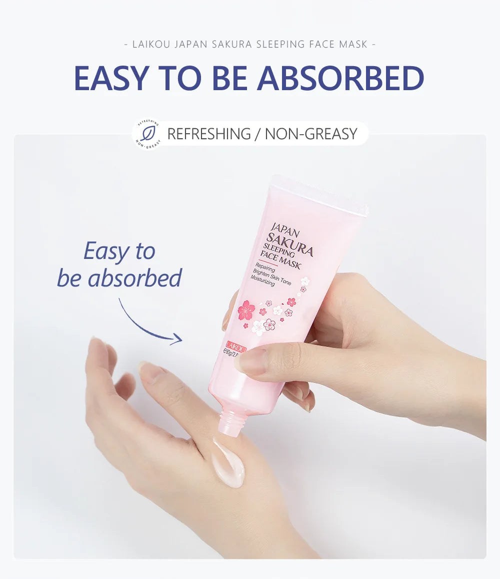Japan Sakura Sleeping Face Mask — Moisturizing & Repairing Night Facial Mask