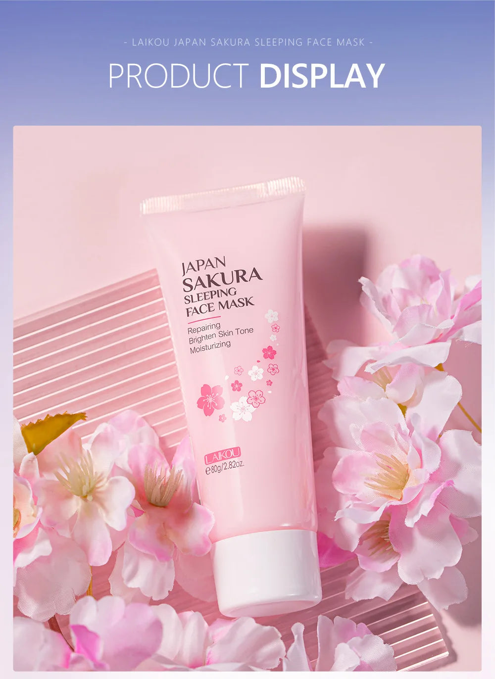 Japan Sakura Sleeping Face Mask — Moisturizing & Repairing Night Facial Mask