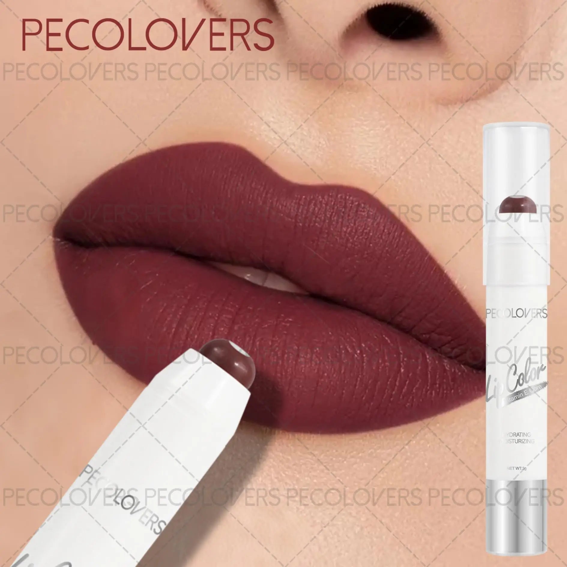Lipstick Crayon, Layered Lip Effect, High-Pigment Saturated Color, Silky Lightweight Texture, Comfortable Non-Sticky Wear