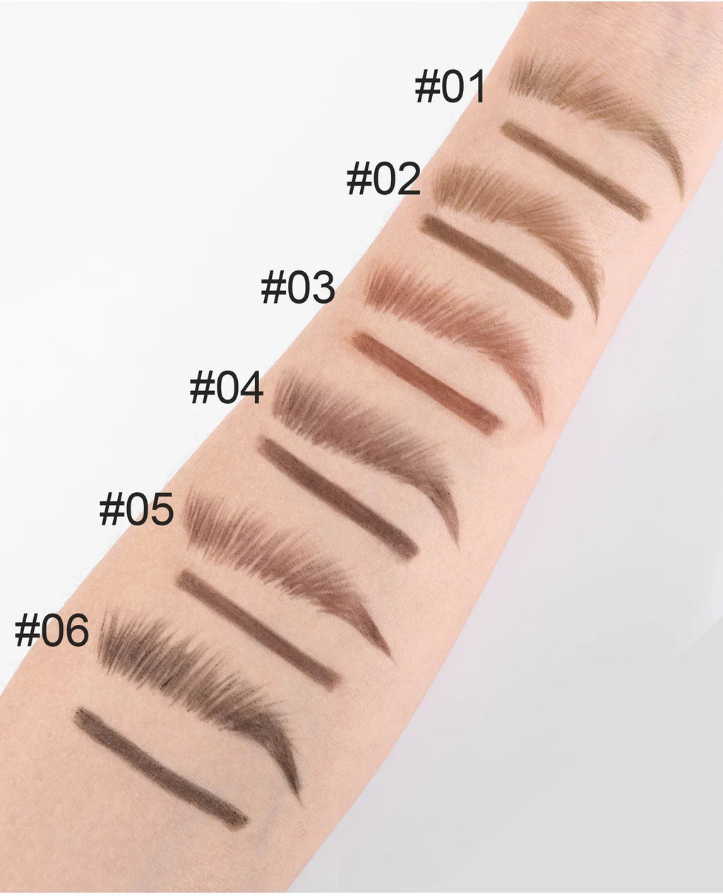 Double-Head Waterproof Eyebrow Pencil with Spiral Brush