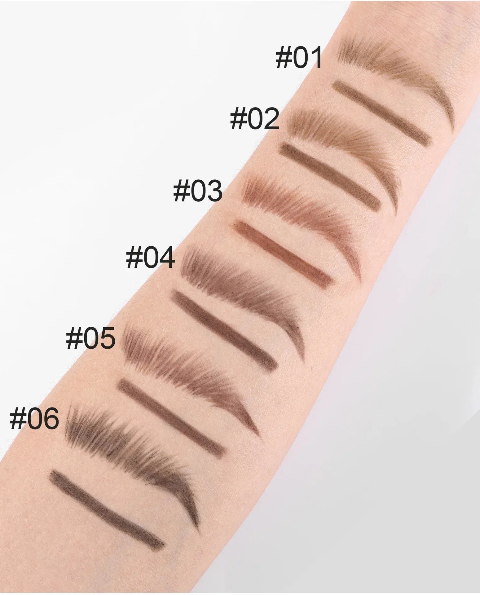 Double-Head Waterproof Eyebrow Pencil with Spiral Brush