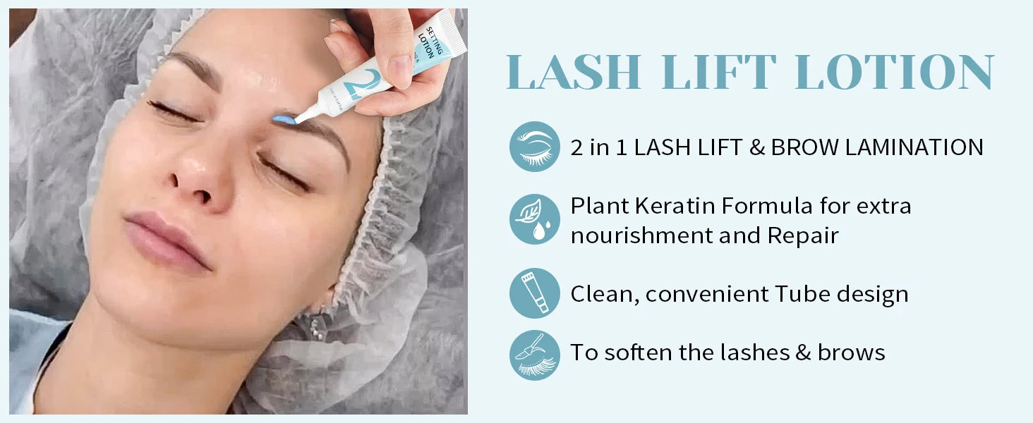 LOMANSA 10ml Fix Perming Tube Set Lash Lift Brow Lamination Perm Fixation Setting Lotion Eyelashes Health Makeup Tools