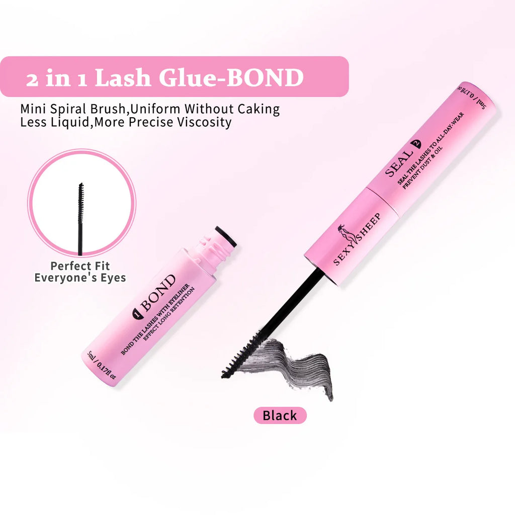 Lash Bond and Seal 10ml Individual Lashes Glue and Seal Super Strong Hold Lash Extension and Lash Glue Remover 5ml Kit