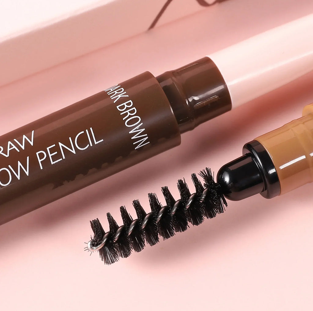 Double-Head Waterproof Eyebrow Pencil with Spiral Brush