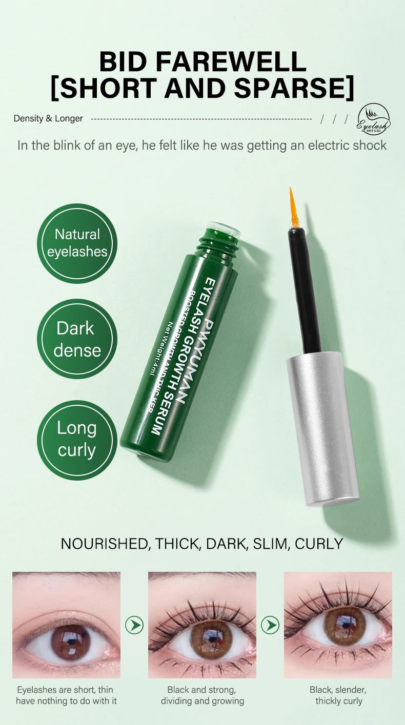 Fast Eyelash Growth Serum 7 Days Natural Eyelash Enhancer Longer Fuller Thicker Curling Lash Treatment Makeup Eye Care Products
