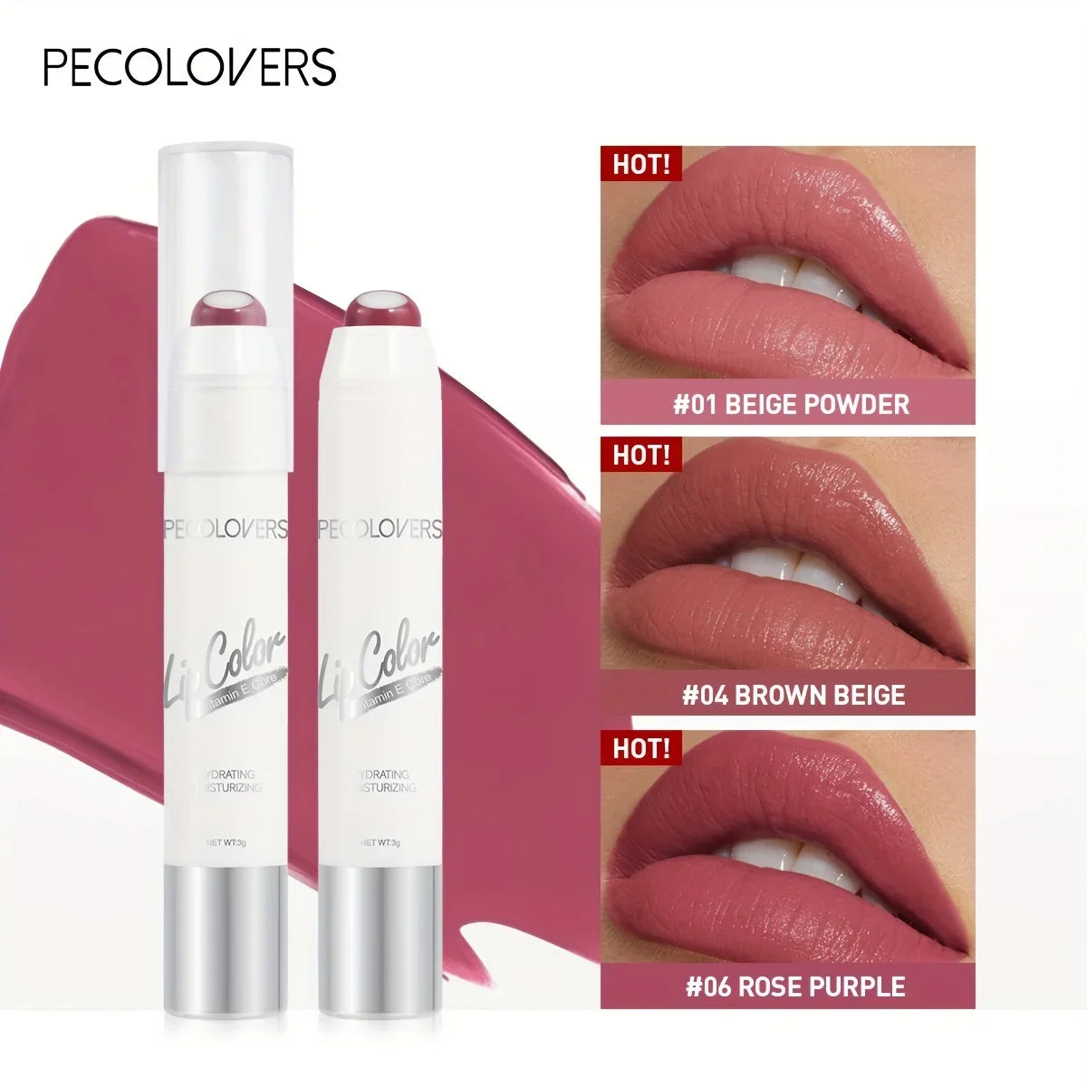 Nude Sandwich Lipstick — Moisturizing, Long-Lasting Lip Gloss & Balm