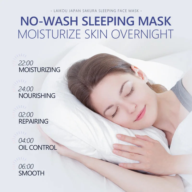 Japan Sakura Sleeping Face Mask — Moisturizing & Repairing Night Facial Mask