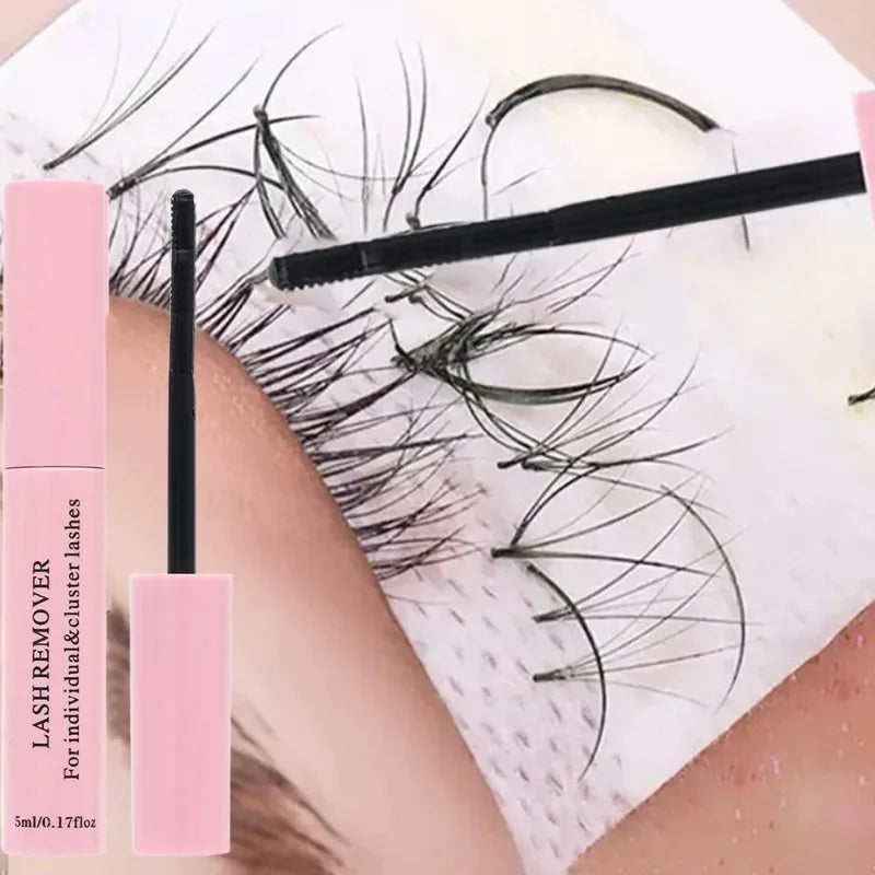 Lash Glue Remover for False Eyelash & Mascara Glue Remover Gentle Deep Clean Quick Dissolve Residue Non Irritating Makeup Gel