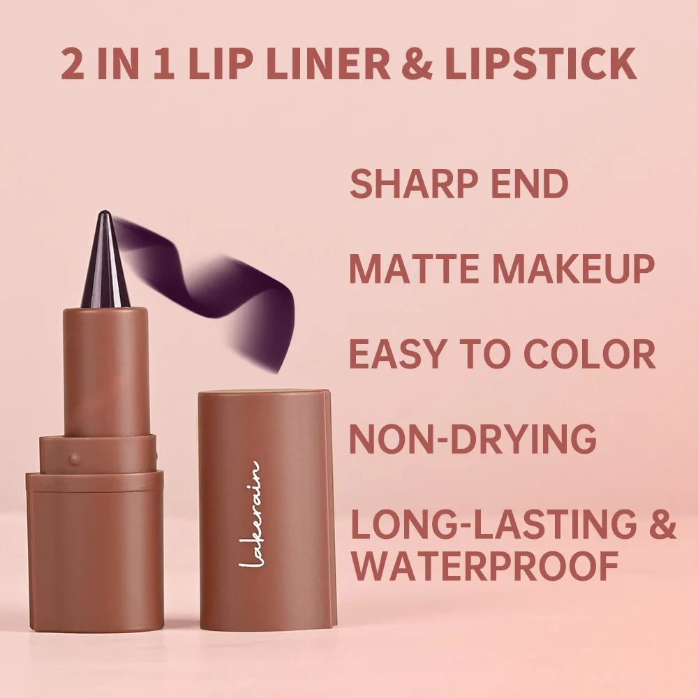 Lip Liner & Lip Gloss Set Shiny Long Lasting Moisturizing Lip Liner and Lip Gloss Combo Multiple Occasions Lips Makeup
