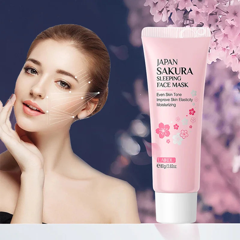 Japan Sakura Sleeping Face Mask — Moisturizing & Repairing Night Facial Mask