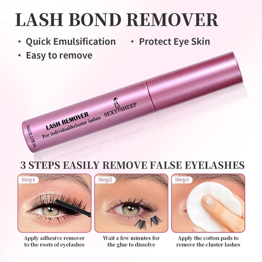 Lash Bond and Seal 10ml Individual Lashes Glue and Seal Super Strong Hold Lash Extension and Lash Glue Remover 5ml Kit
