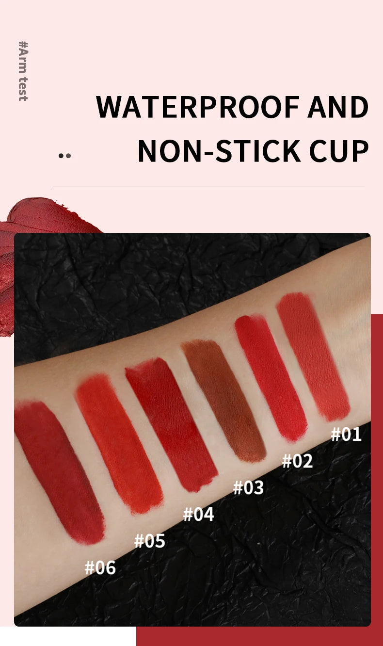 Lip Gloss Durable Moisturizing Waterproof Non-fading Non-stick Cup Color Durable Velvet Matte Lip Gloss Cosmetics For Women