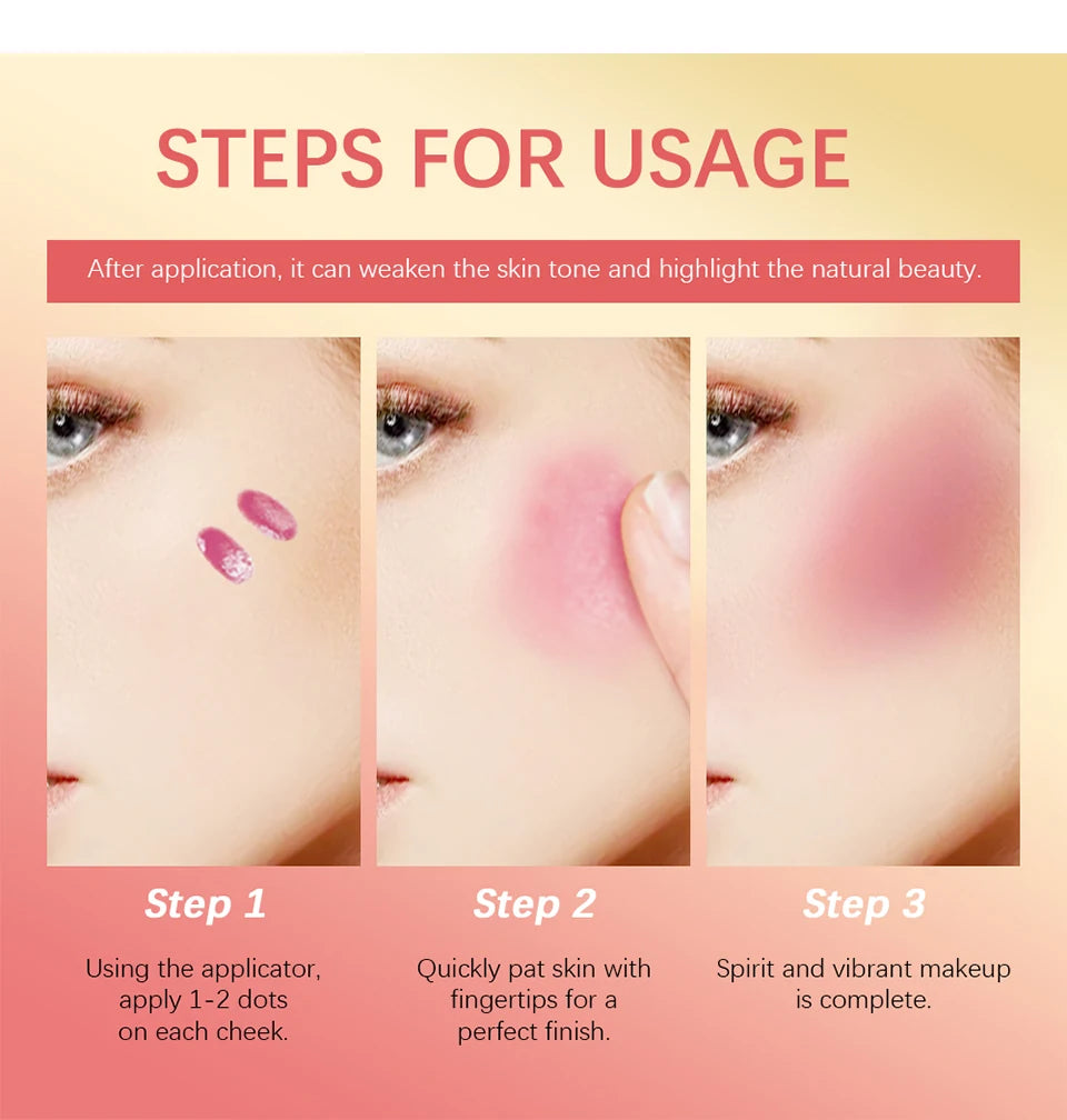 Blush Liquid Blusher Real Makeup Blush Matte Palette Blusher Cosmetics Products Liquid Cream Stick Pink Face raremakeup Beauty