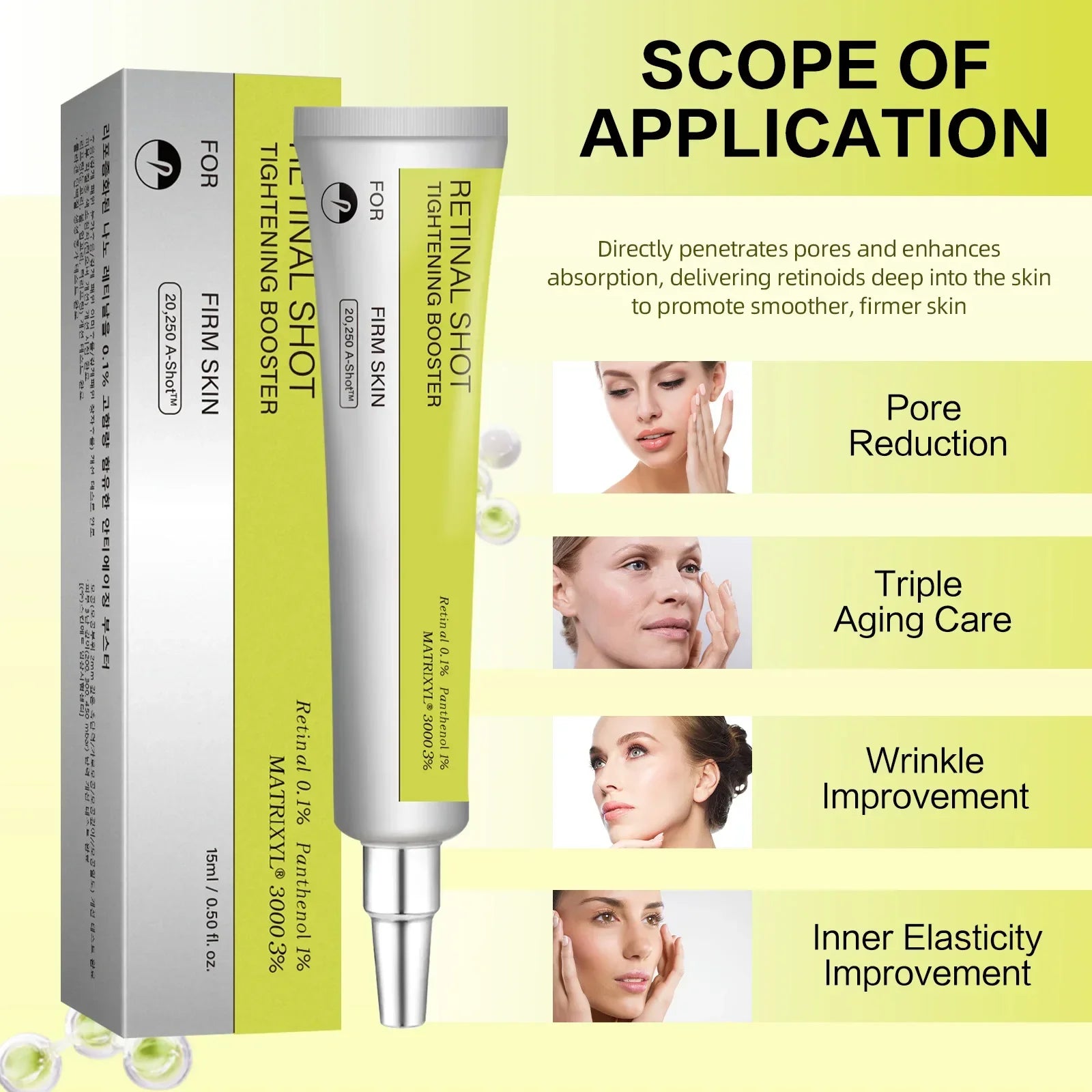 Nano Retinal & MATRIXYL 3000 Firming Serum 15ml - Advanced Anti-Wrinkle Formula Tightens Skin & Minimizes Pores Effectively.