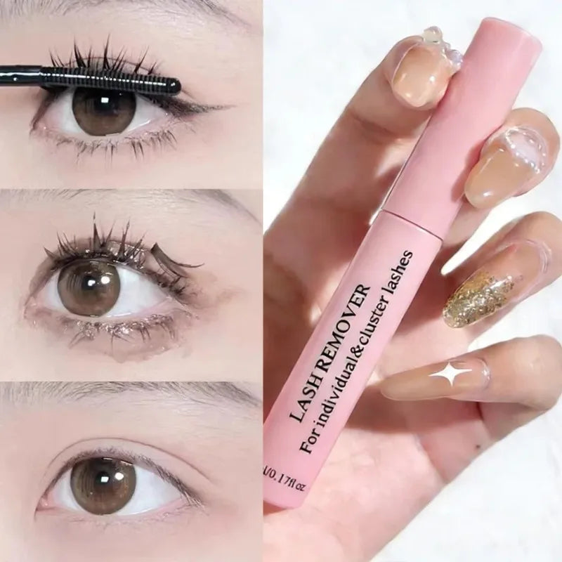 Lash Glue Remover for False Eyelash & Mascara Glue Remover Gentle Deep Clean Quick Dissolve Residue Non Irritating Makeup Gel