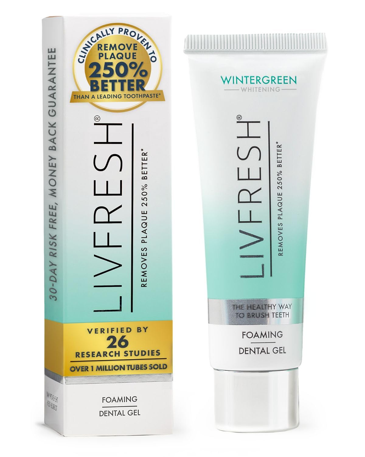 LIVFRESH Whitening Toothpaste Gel - SLS Free Wintergreen