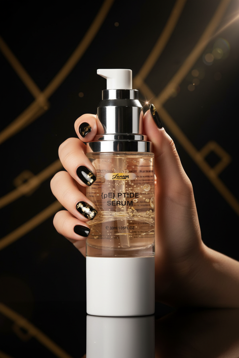 Luxury Serum - Elegant Hand Holding Bottle